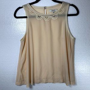 Madewell Size Small Cream Boho Crochet Tank Top